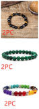 Classic Black Matte Green Malachite Bracelet