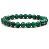 Classic Black Matte Green Malachite Bracelet