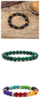 Classic Black Matte Green Malachite Bracelet