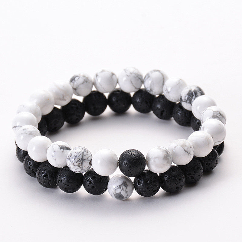 Classic Black Matte Green Malachite Bracelet