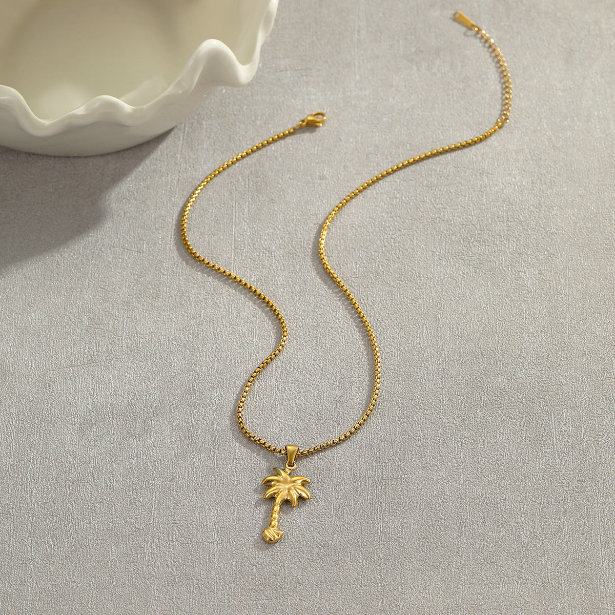 Coconut Fishtail Pendant Stainless Steel Necklace