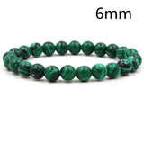 Classic Black Matte Green Malachite Bracelet