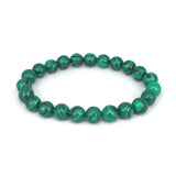 Classic Black Matte Green Malachite Bracelet