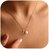 Stainless Steel 26 Letter Double Pendant Necklace