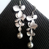Silver Petals Necklace And Earrings