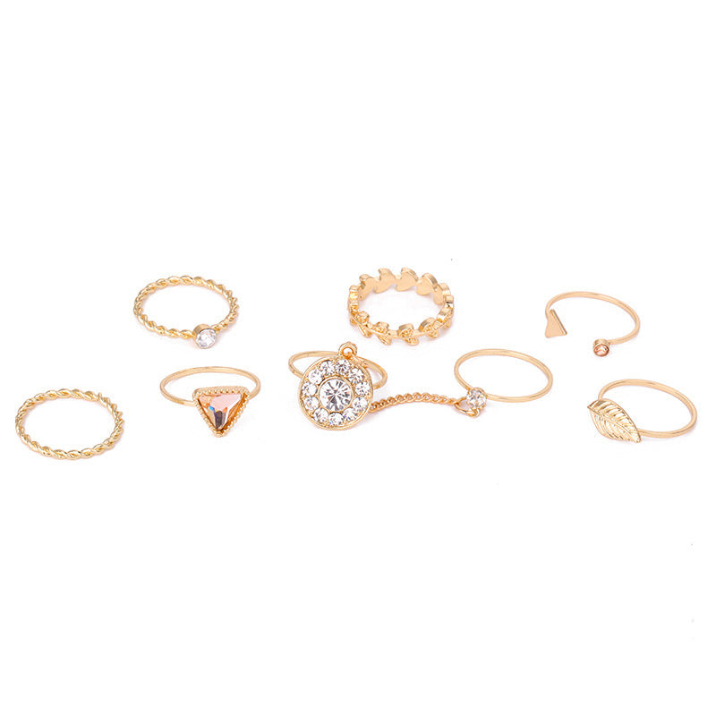 Temperament Gemstone Small Round Ring