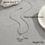 Coconut Fishtail Pendant Stainless Steel Necklace
