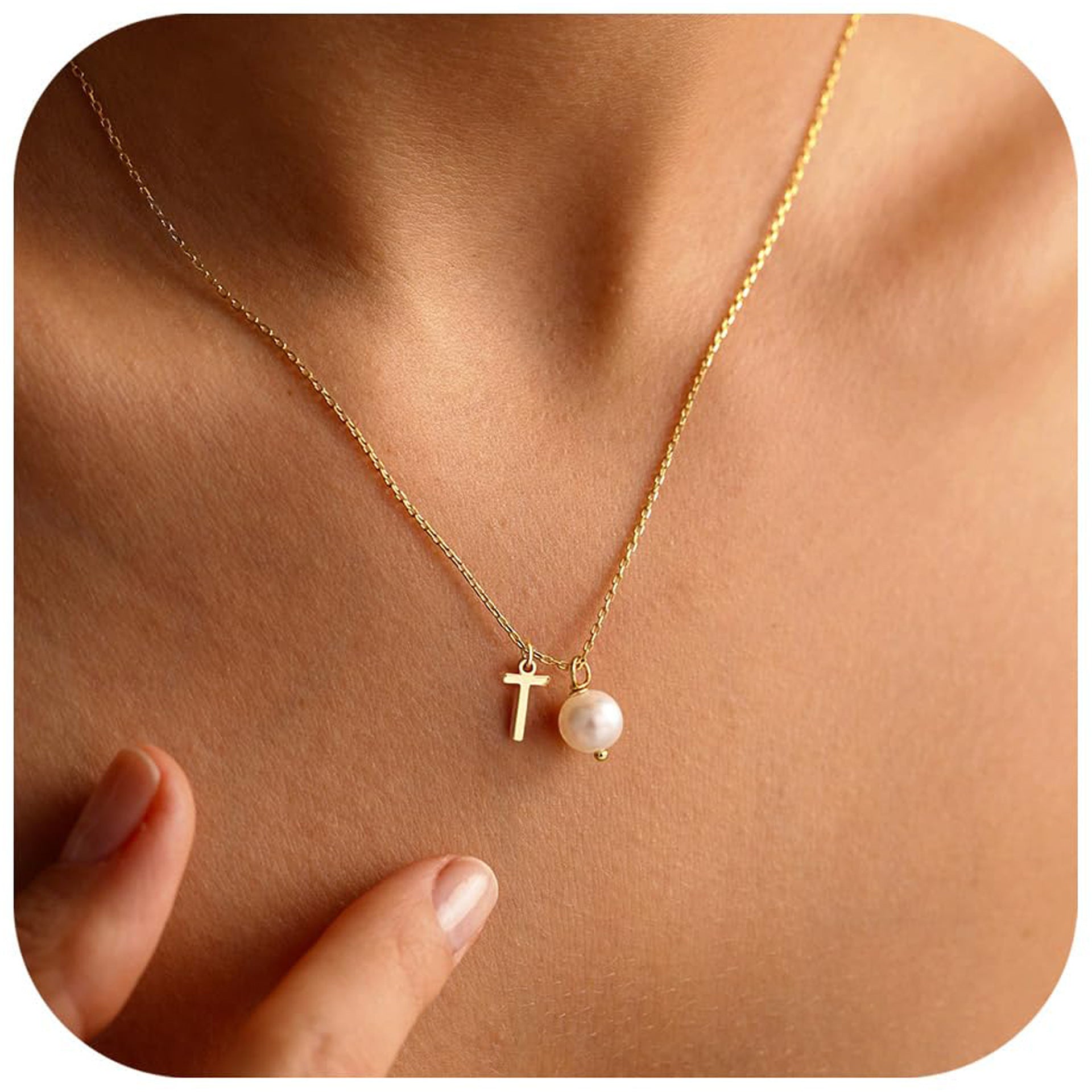 Stainless Steel 26 Letter Double Pendant Necklace