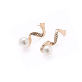 Earrings Pendant Two-piece Set Pearl Combination