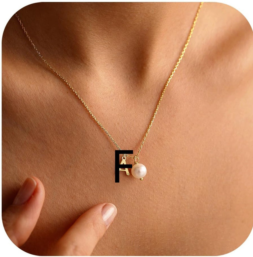 Stainless Steel 26 Letter Double Pendant Necklace