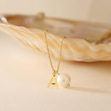 Stainless Steel 26 Letter Double Pendant Necklace