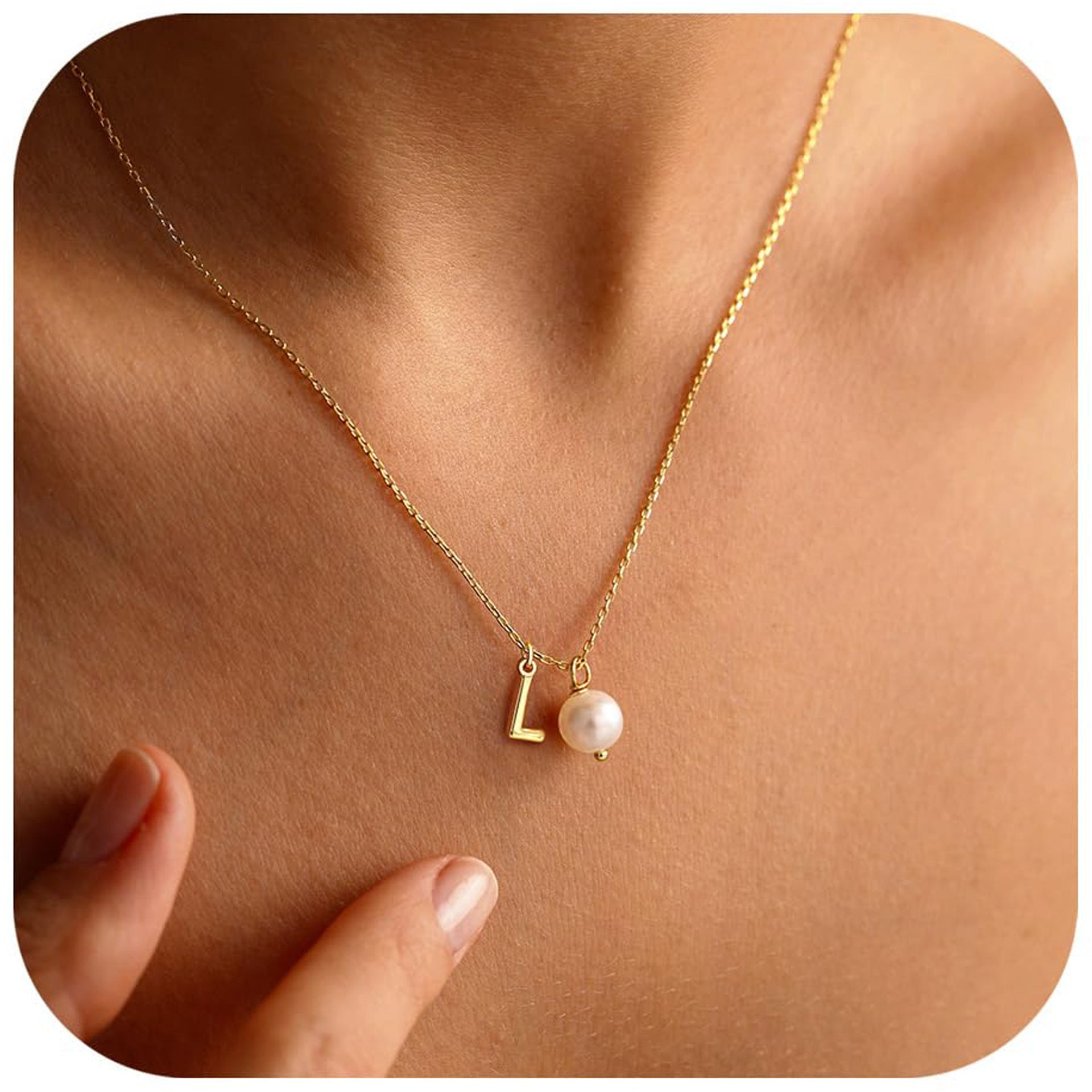 Stainless Steel 26 Letter Double Pendant Necklace