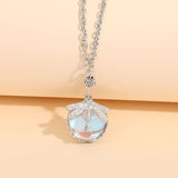 Creative Retro Dragonfly Green Crystal Ladies' Pendant Necklace