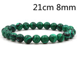 Classic Black Matte Green Malachite Bracelet