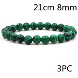 Classic Black Matte Green Malachite Bracelet