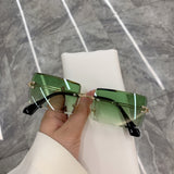 Rimless Transparent Light Sunglasses