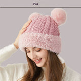 Cute Fur Ball Knitted Hat