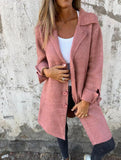 Lapel Single Breasted Cardigan Outwear Coat