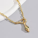 Snake Series Diamond-studded Necklace