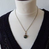 Creative Retro Dragonfly Green Crystal Ladies' Pendant Necklace