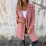 Lapel Single Breasted Cardigan Outwear Coat