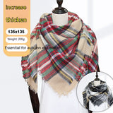 Cashmere Polyester Double-sided Qicaigei Square Scarf