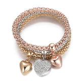 Corn chain diamond love Bracelet