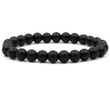 Classic Black Matte Green Malachite Bracelet