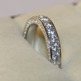 Alloy Circle Crystle Ring