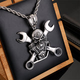 Titanium Steel Wrench Pendant