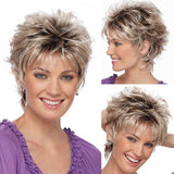 Golden Brown Melange Short Hair Wig