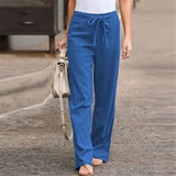 Linen Wide-leg Pants Loose Trousers