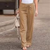 Linen Wide-leg Pants Loose Trousers