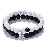 Classic Black Matte Green Malachite Bracelet
