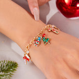 Tree Santa Claus Pendant Bracelet