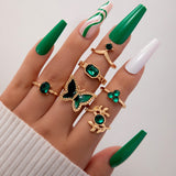 Emerald Diamond Palm Rings