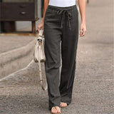 Linen Wide-leg Pants Loose Trousers