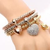 Corn chain diamond love Bracelet