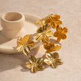 Golden Flower Ornament Jewelry Set
