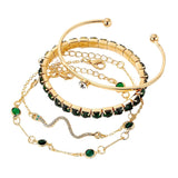 Green Diamond Stretch Bracelet