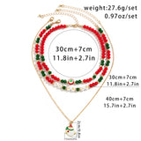 Beaded Imitation Crystal Ornament Necklace