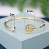 Gold Hope Tree White Diamond Bracelet