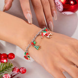 Tree Santa Claus Pendant Bracelet