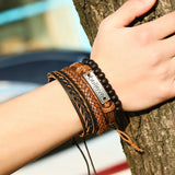 Believe Suit Leather Bracelet