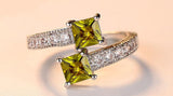 Double zircon Ring