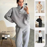 Hewrore Warm Hoodie Tracksuit Set