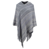 Knitted Tassel Shawl Cape