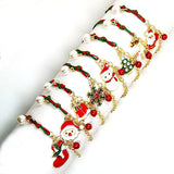 Snowman Santa Claus Tree Snowflake Elk Bracelet