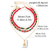 Beaded Imitation Crystal Ornament Necklace