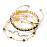 Green Diamond Stretch Bracelet